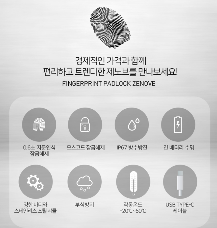 사물함 라커룸 캐리어 지문인식 자물쇠 : 진리바미샾