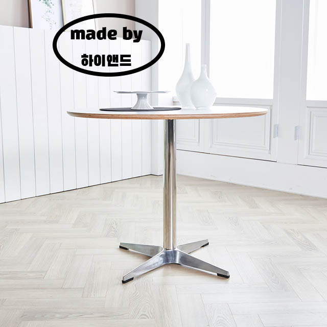 [하이앤드퍼니처] 릴리 테이블 화이트 카페 식탁 2인 4인 커피 인테리어 원형 테이블 : 하이앤드퍼니처