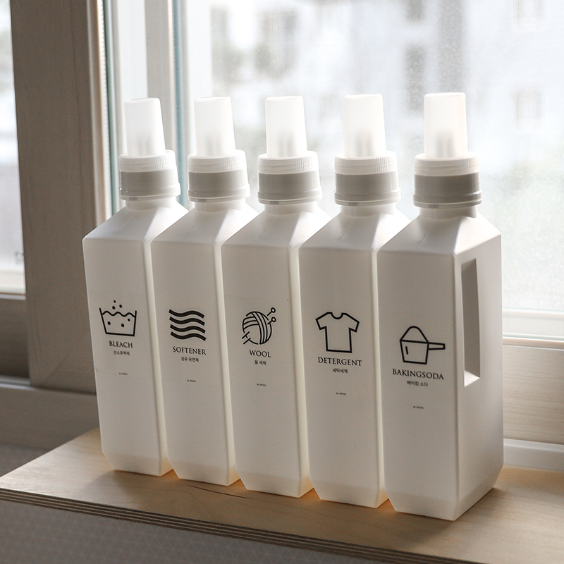 아토소 가루 액체 드럼용 일반용 세탁 세제 통 천연 리필 소분 용기 650ml : 아토소