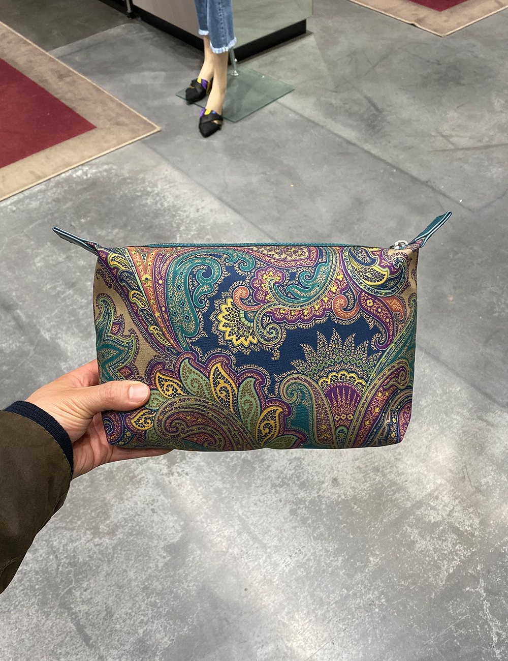 에트로 페이즐리 패턴 스퀘어 코스메틱 파우치 / ETRO PAISLEY PATTERN SQUARE VANITY POUCH [03619 0124 0087] : 프랑크뮤즈