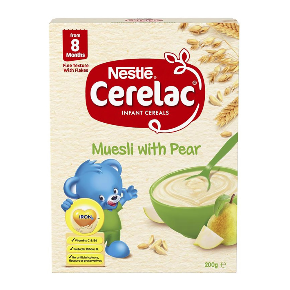 Nestle Cerelac Infant Cereal Pear 네슬레 세레락 8개월이상 유아 배 시리얼 200g 8팩 : Lazyboo 미국구매대행