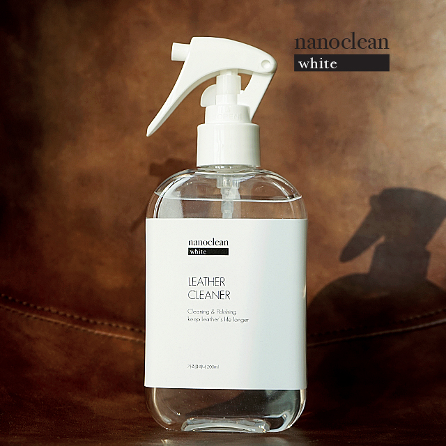가죽클리너 200ml 명품가방 자동차시트 클리너 신발 소파 얼룩제거 코팅 보호제 : 나노클린 화이트