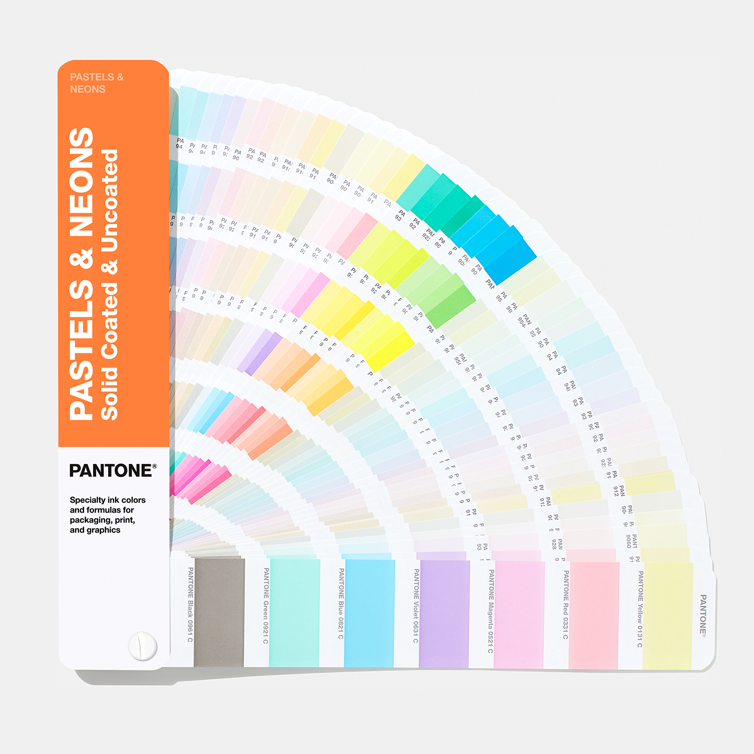 PANTONE 팬톤 컬러칩 파스텔&네온 가이드 / 부채형 휴대성 파스텔과 네온 컬러만 수록 / 팬톤칩 컬러북 컬러칩 : 컬러라임