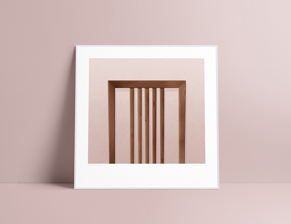 WOODEN CHAIR 나무의자 아트포스터 (50X50) 모던인테리어 스튜디오비이 : STUDIO BE