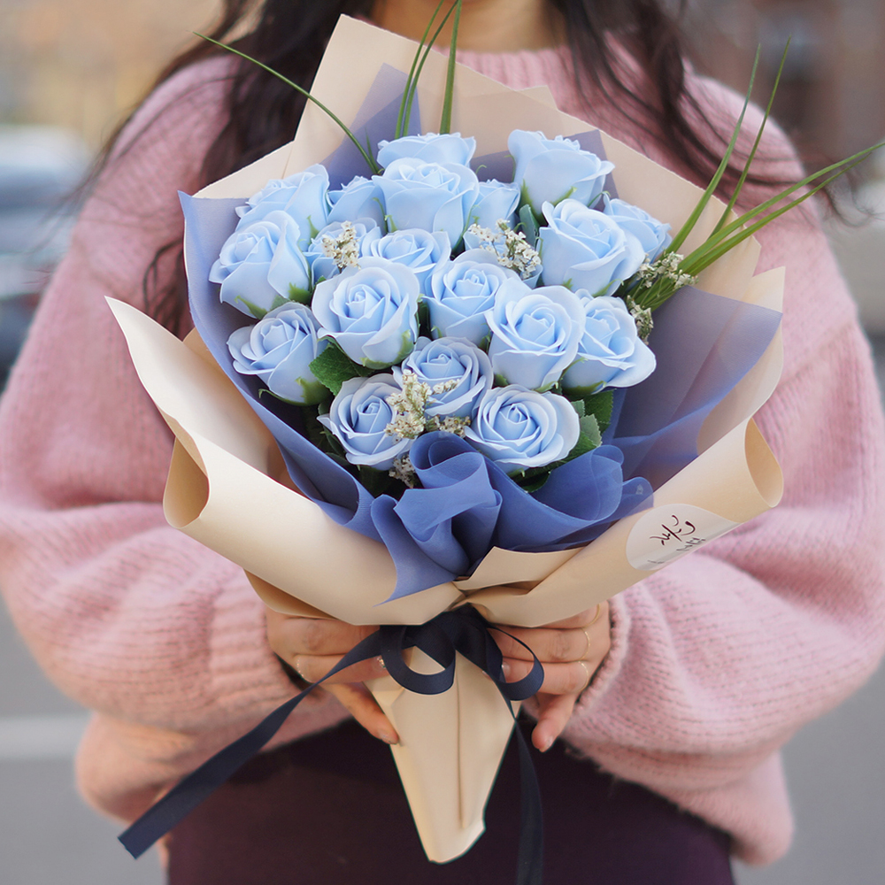 졸업 비누꽃 축하꽃다발 승진 생일 학예회 재롱잔치 꽃선물 카네이션꽃다발 10송이 : 꽃뜰