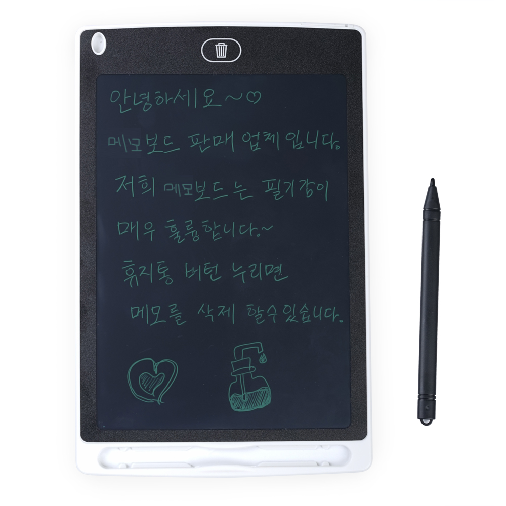 LCD 전자노트 8.5인치 12인치 메모판 메모패드 스케치 : 지이다