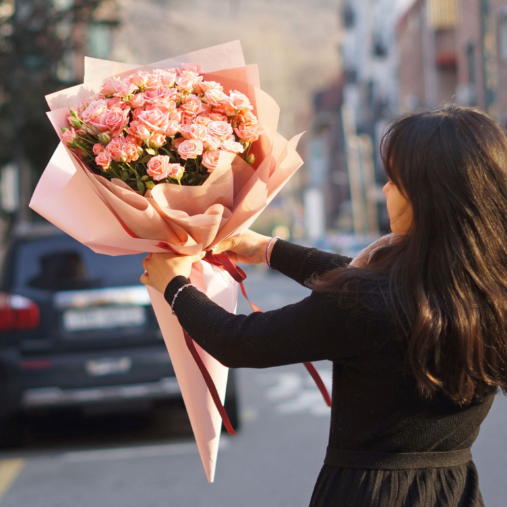장미 대형꽃다발 프로포즈 50송이 100송이 로즈데이 : 꽃뜰
