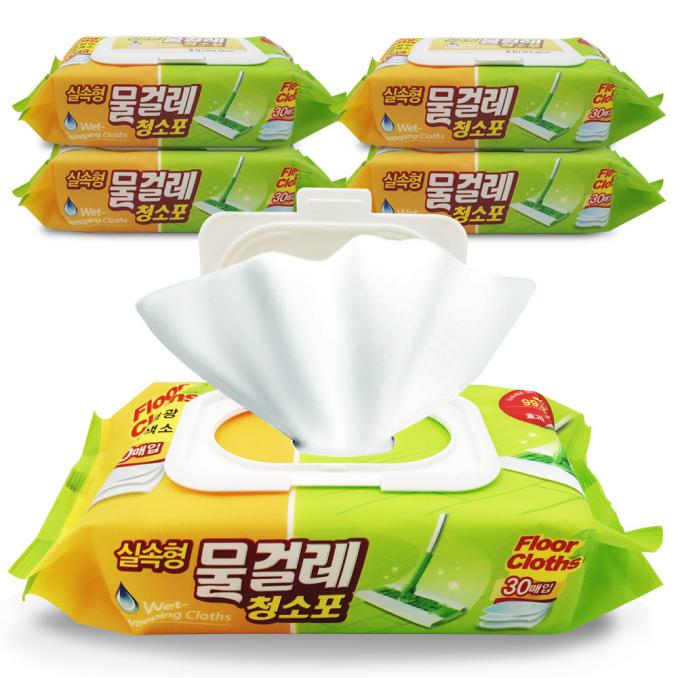 월드크린 극세사 샤인 밀대 막대 대 걸레 + 두툼 극세사 패드 40cm 2장 1세트 물걸레 STPD-109 : 월드크린