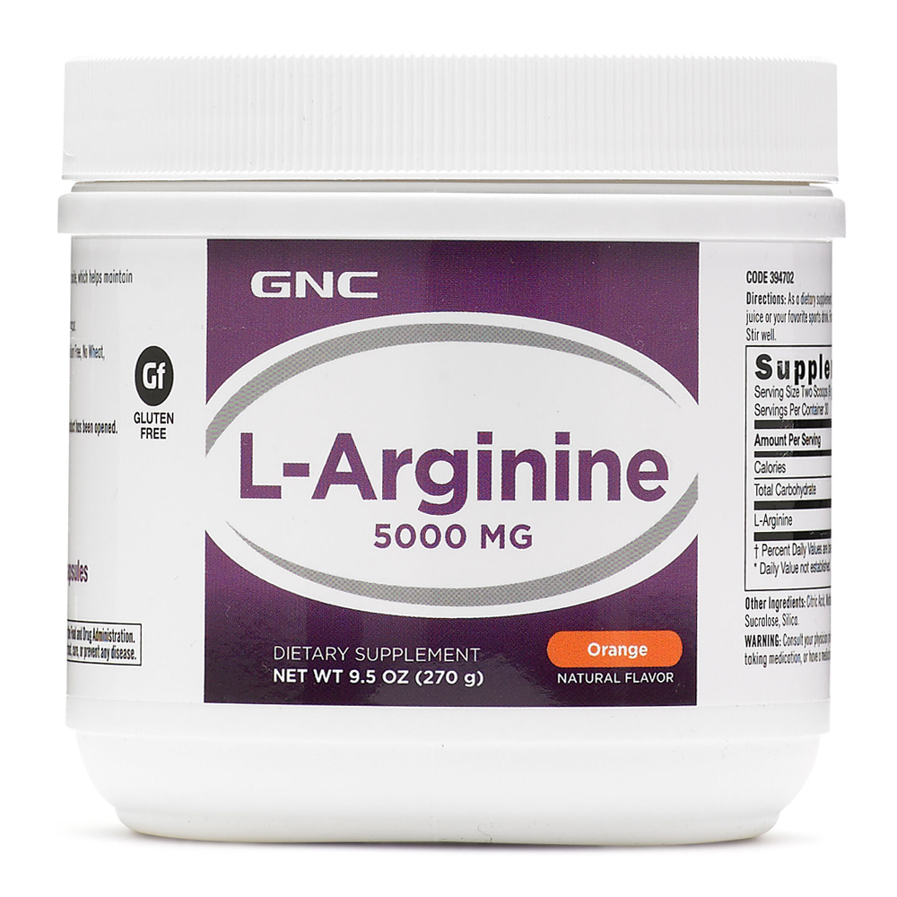 GNC 지앤씨 엘아르기닌 5000mg 파우더 오렌지 9.5oz (270g) (총1개) : NY24
