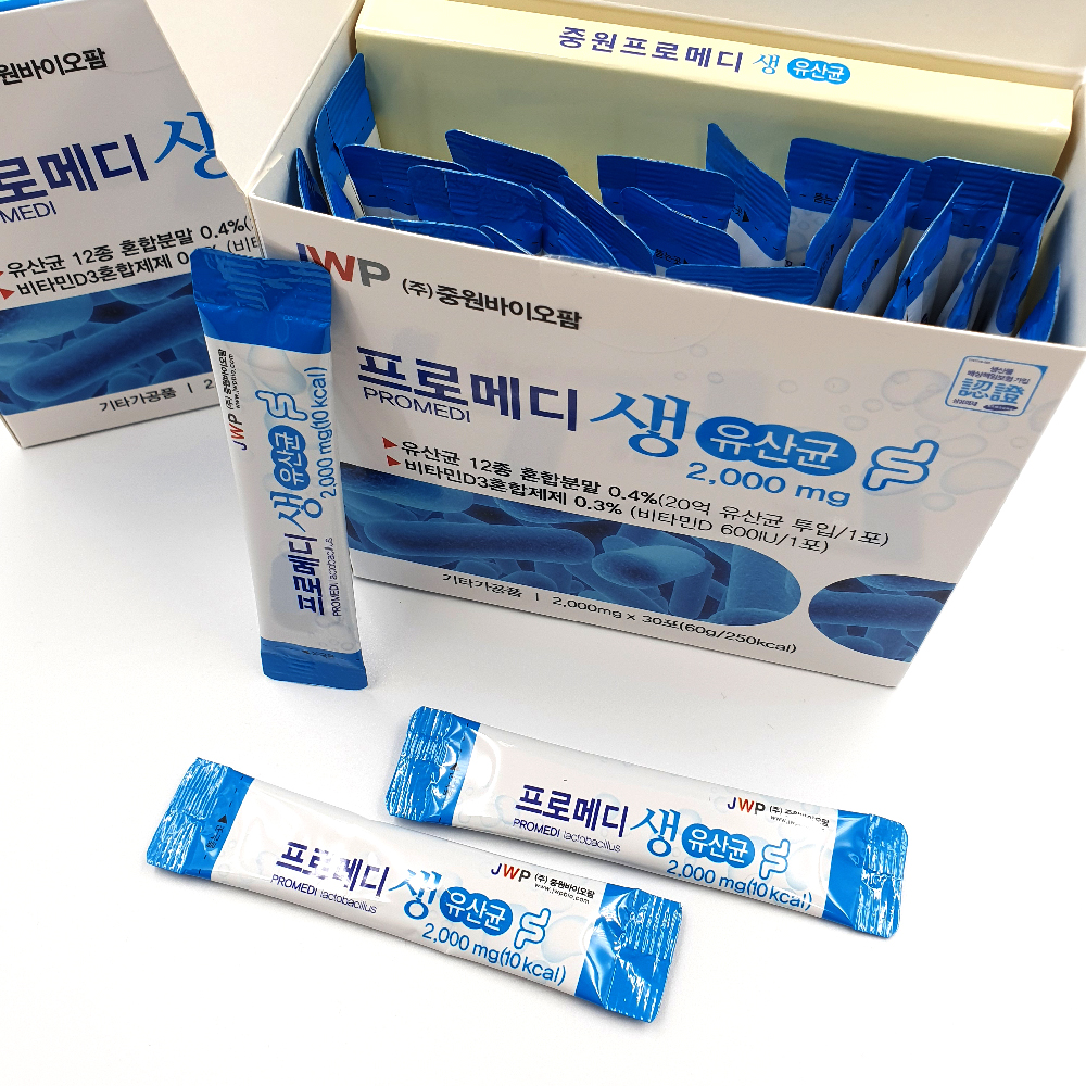 [중원제약] 장 건강을 위한 프로메디 생 유산균 2000mg 어린이,남녀성인 : 더블유팡