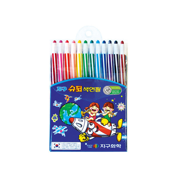 지구화학 슈퍼색연필 12색 : 스쿨문구2