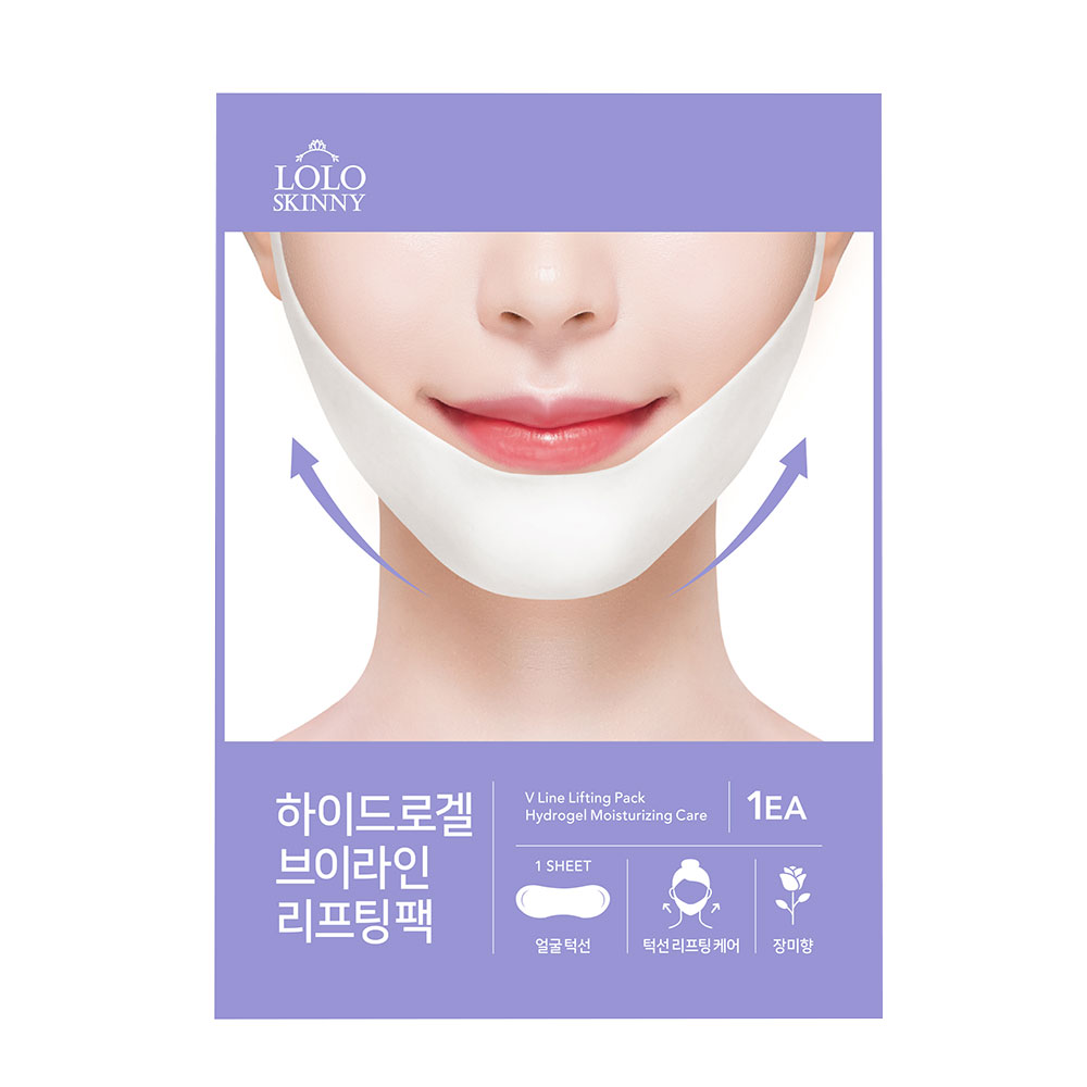 로로스키니 브이라인팩 하이드로겔 턱 리프팅 라인 팩 마스크 패치 1일1팩 팔자주름 10개입 : 로로피아니