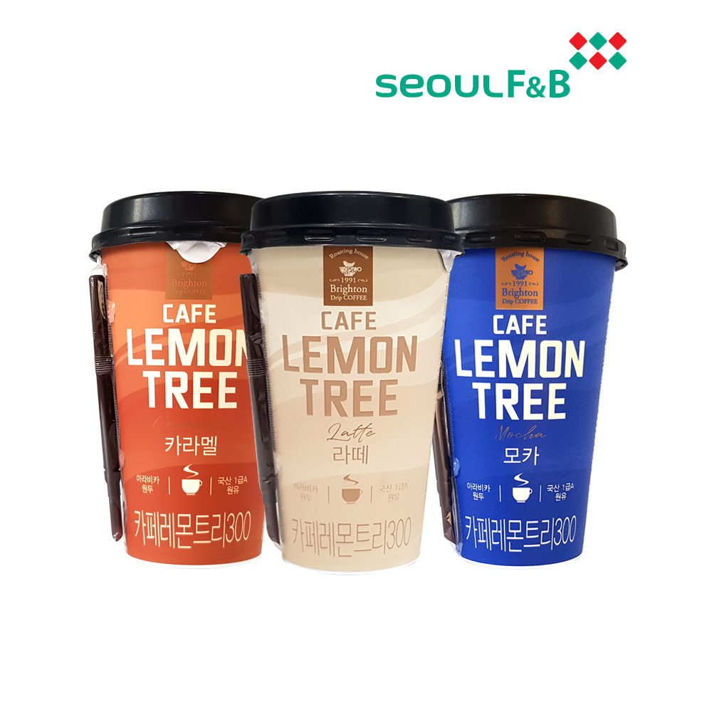서울F&B카페 편의점컵커피 3종 레몬트리라떼 모카 카라멜300ml 10개컵 : 또와몰53