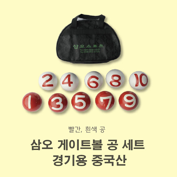 삼오 게이트볼 공 세트 경기용 중국산 10개입 : 희망스포츠
