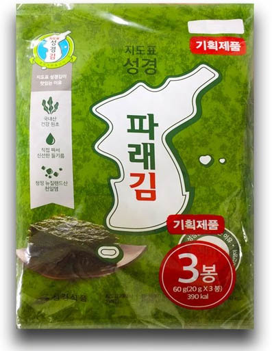 성경 재래 파래 전장김 3봉 10개 총30봉 : 참살이유통