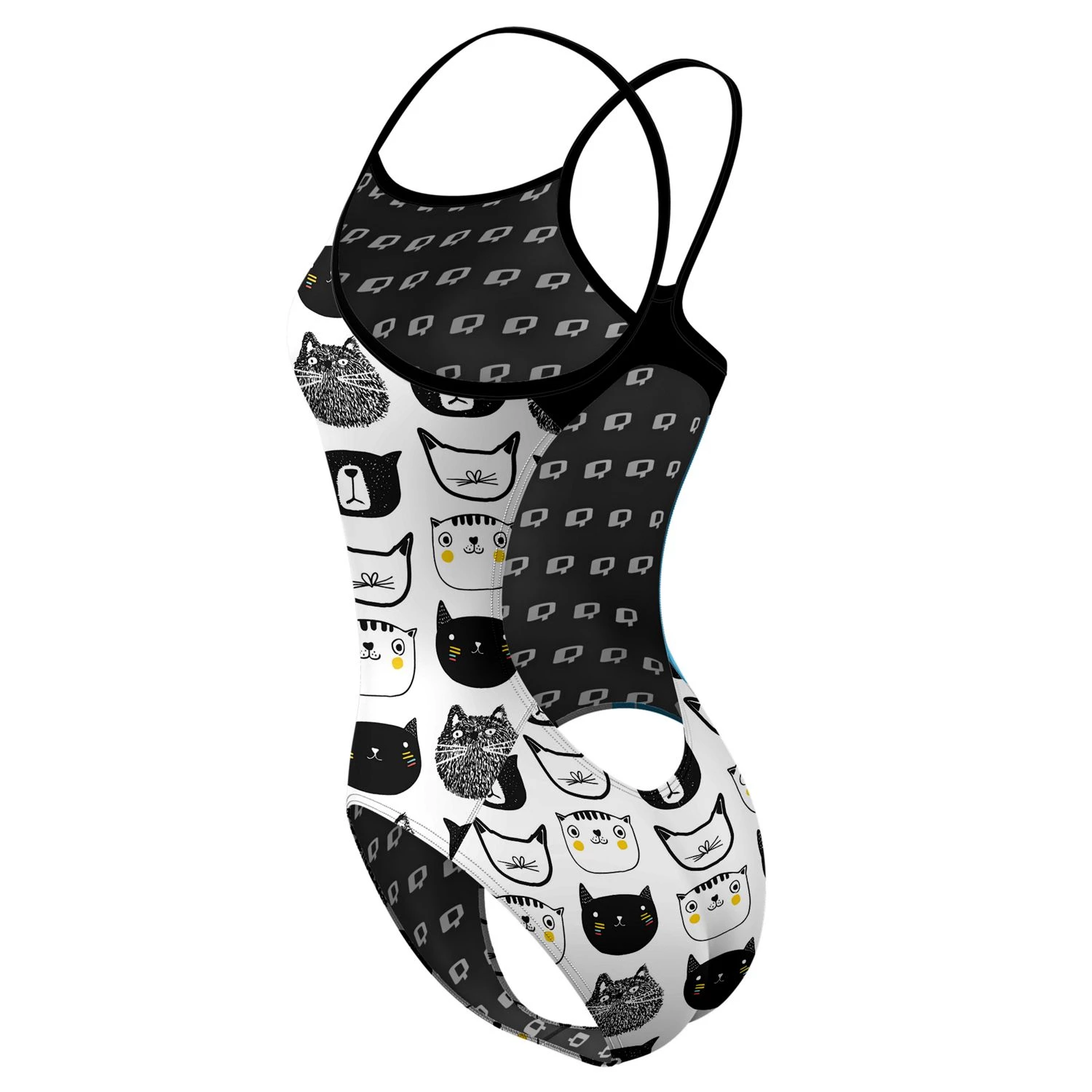 큐스윔 웨어 원피스 수영복 캐럴데이 스키니 스트랩(QSWIMWEAR CATURDAY SKINNY STRAP) : 포텐슈