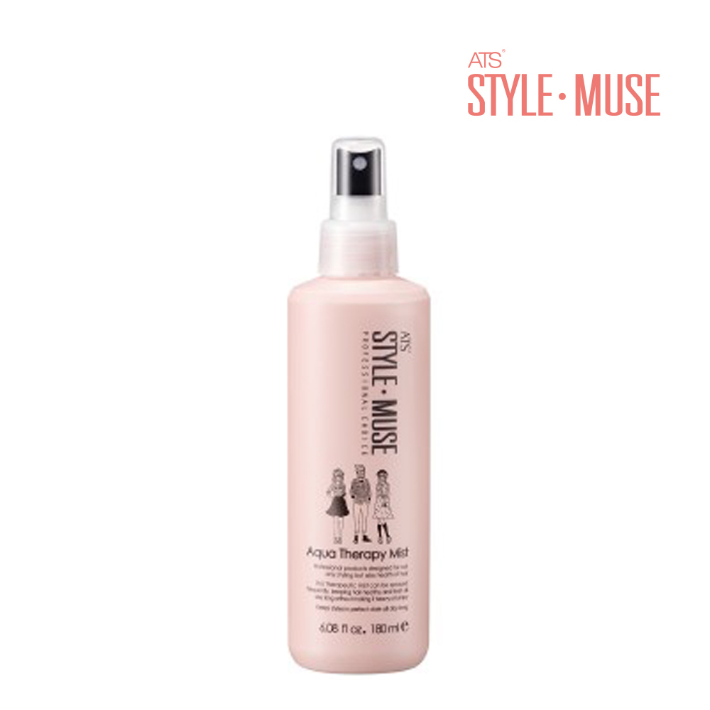 ATS 스타일뮤즈 아쿠아 테라피 헤어 미스트 180ml 헹굼없는 손상모발 케어 미용실용 : 코코박스s