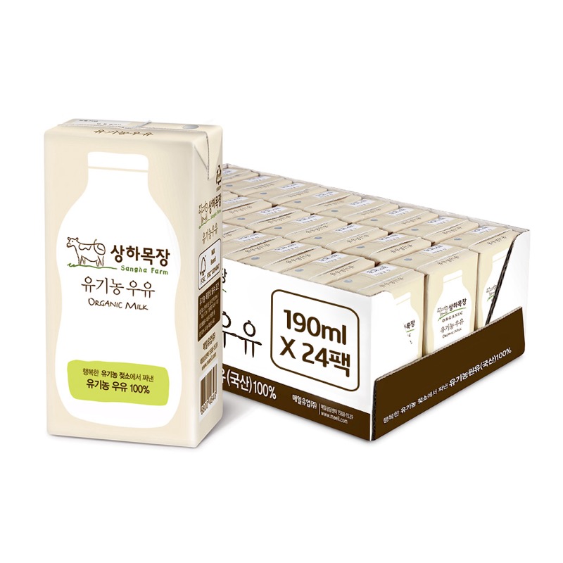 상하목장 유기농멸균우유 200ml 48팩 : FM매일유업대리점
