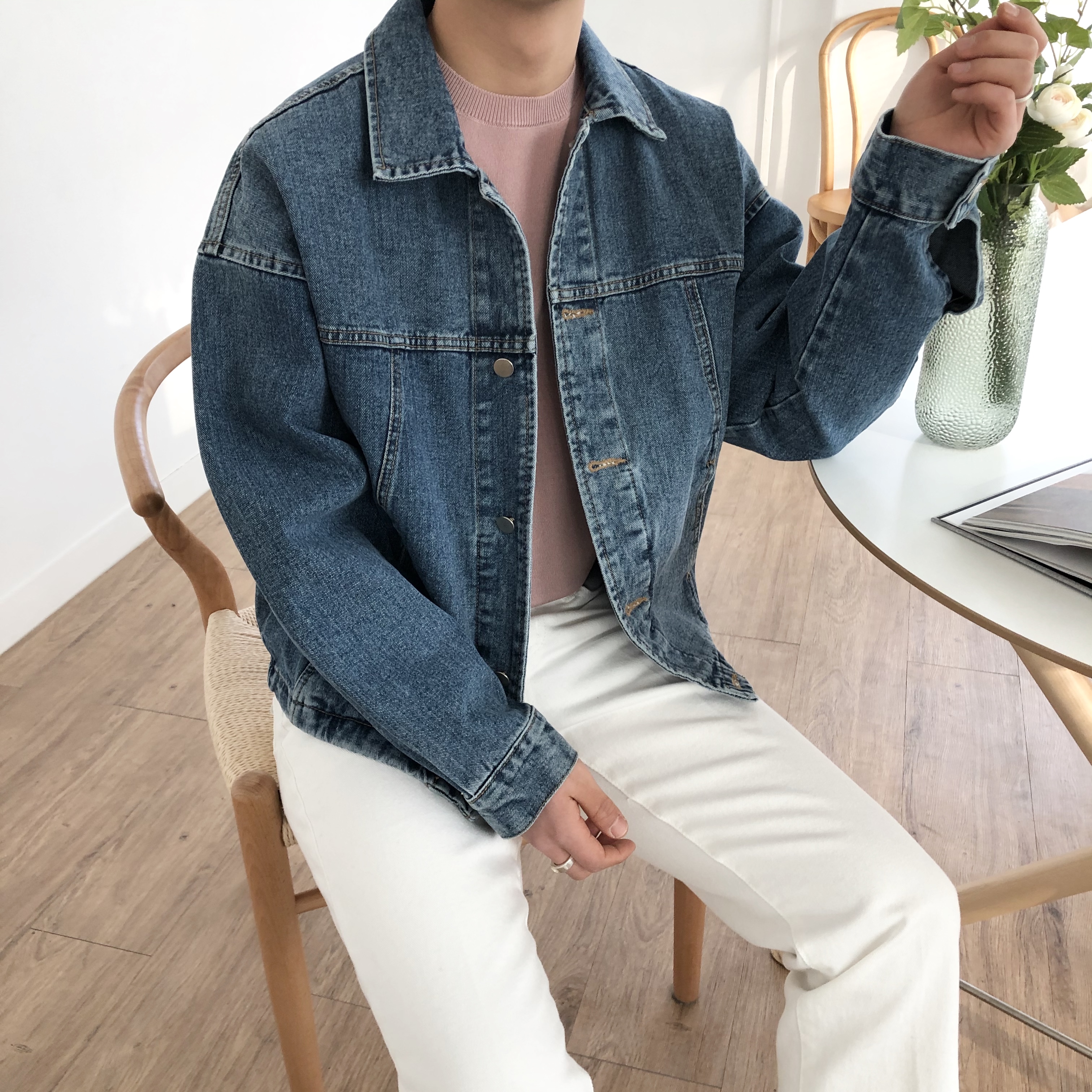 DF 유즈드 워싱 트러커 데님 청자켓 ( 1color ) : 와이샵 YSHOP