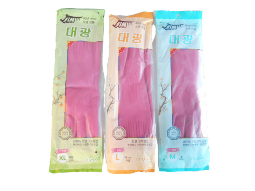 대광고무장갑 특대 대 중 위생 장갑 핑크색 라텍스 : 대상스토어