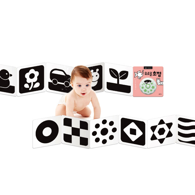 [블루래빗] BABY FOCUS 오르골 초점 - 즐겁고 매력적인 아기의 첫 시각 경험 : 센드북스토어