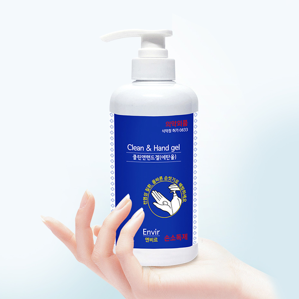 클린앤핸드겔 손세정제 새니타이저 손 소독젤 500ml : 호호메디