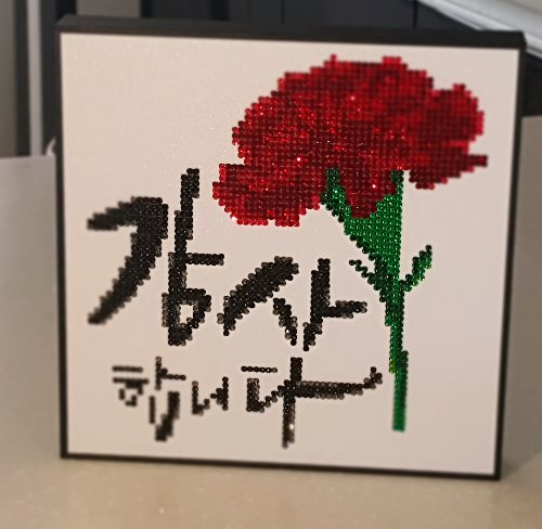 (완성품) 카네이션 액자세트-감사합니다 (보석자수) : 십자수 사랑