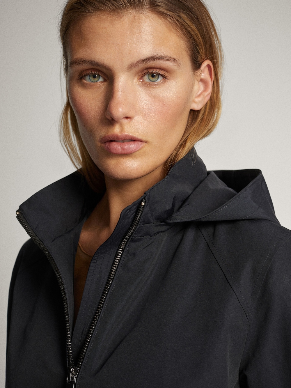 Massimo Dutti 마시모두띠 테크니컬 후드 파카 잠바 블랙 6726/602 : 쇼잼
