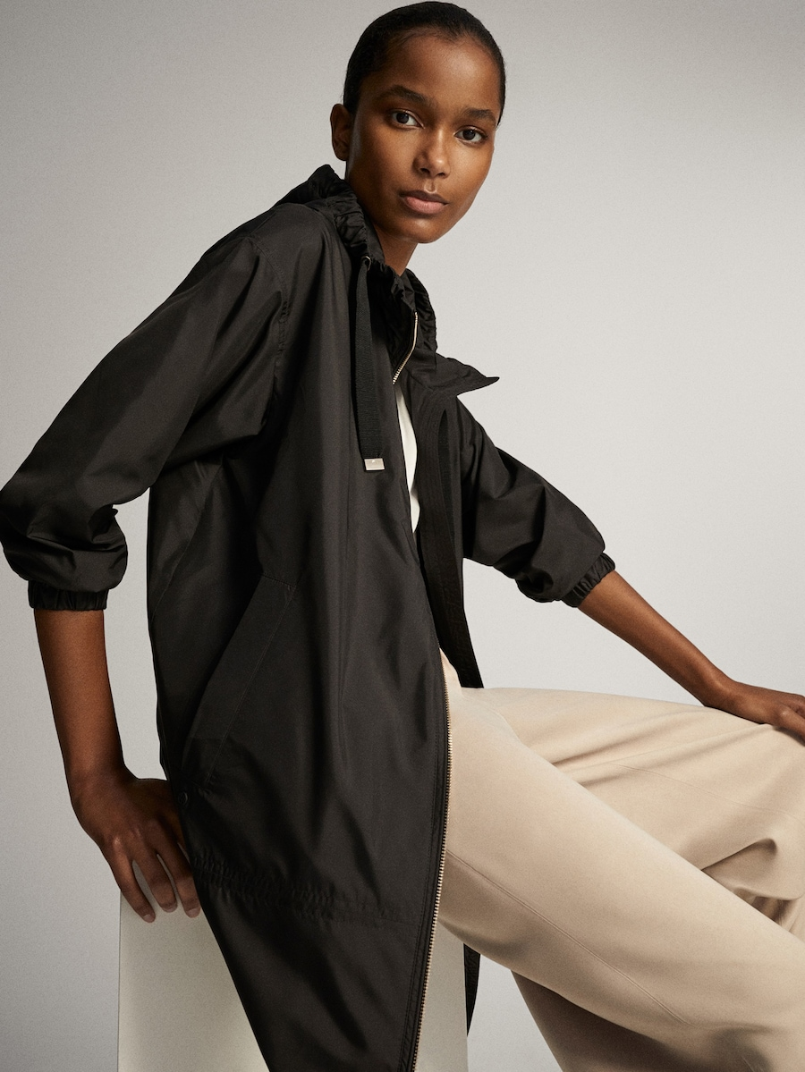 Massimo Dutti 마시모두띠 트래블 블랙 파카 6727/621 : 쇼잼