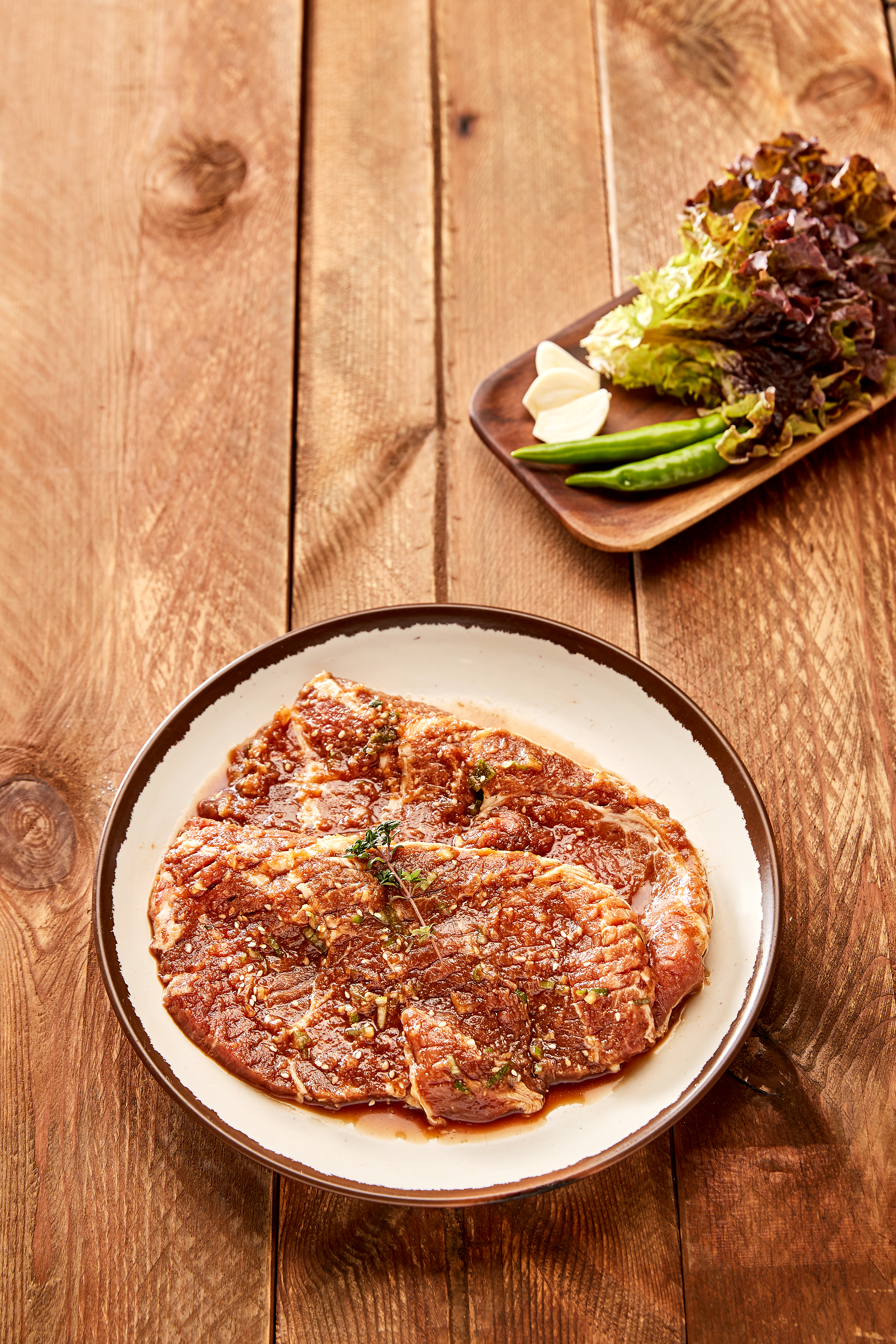 부처스리호 돼지갈비 수제양념 칼집 뼈없는 숙성 목살 양념갈비 600g : 부처스리호