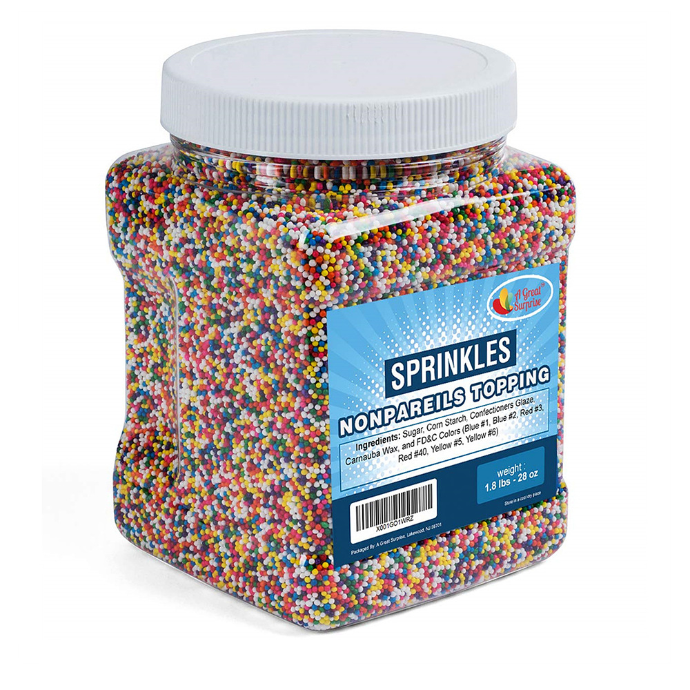A Great Surprise 베이킹 제빵 무지개 스파클링 790g    Rainbow Nonpareils Sprinkles Non Pareil : SS shop