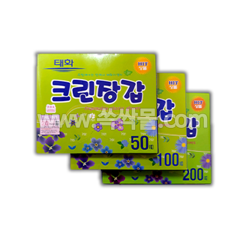 태화 크린장갑 50매 100매 200매 위생장갑 일회용 비닐장갑 : 쓱싹몰 정도에스지
