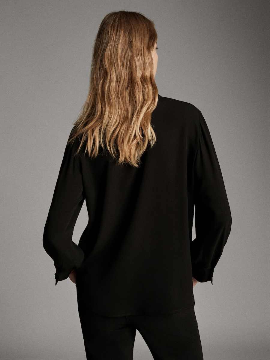 Massimo Dutti 마시모두띠 플라잉 블라우스 블랙 5111/529 : 쇼잼