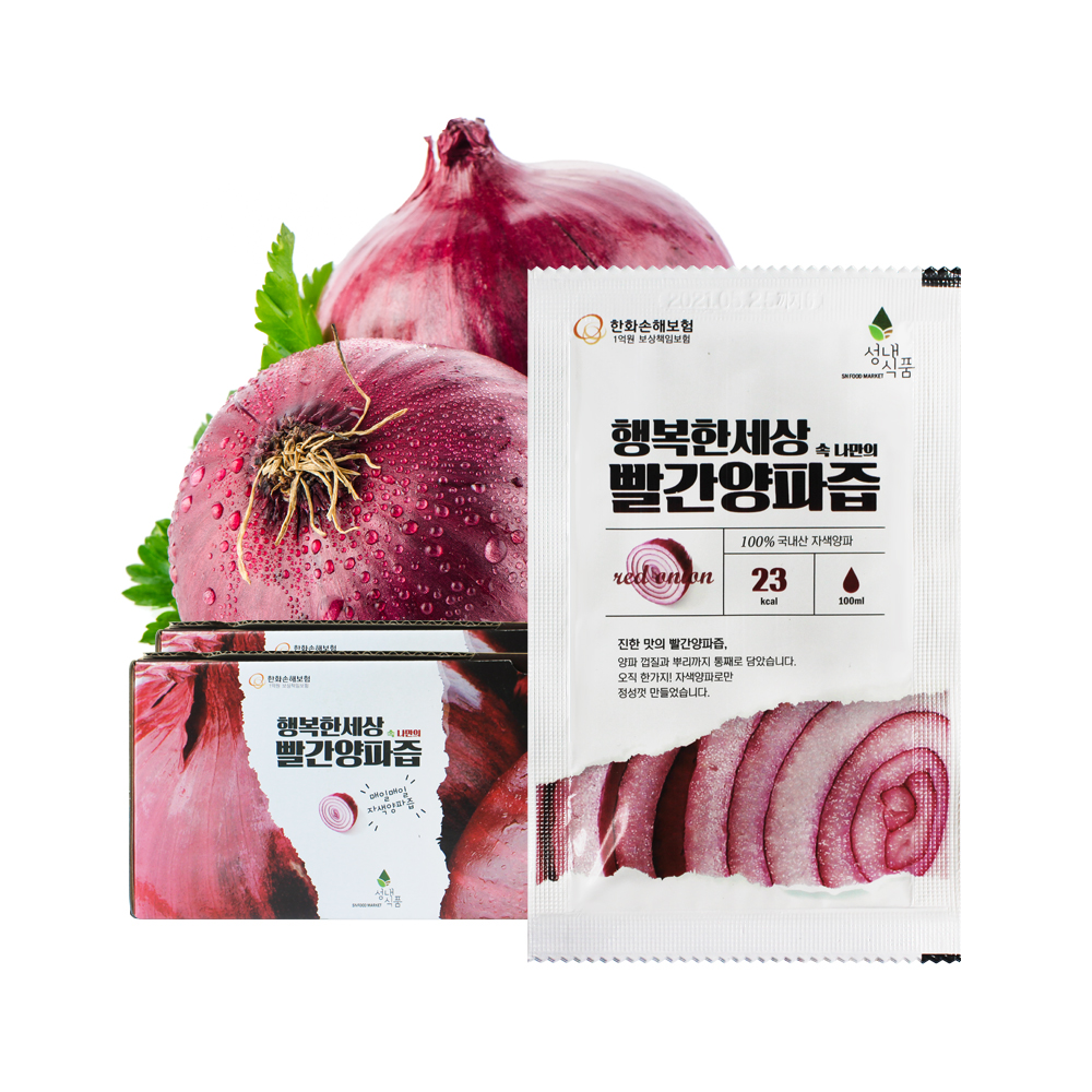 무안 자색양파즙 빨간양파즙 100ml x 100개입 : 성내식품