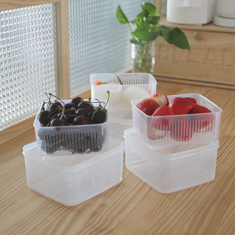 채반포함 반투명 용기 1100ml : 엄마의찬장