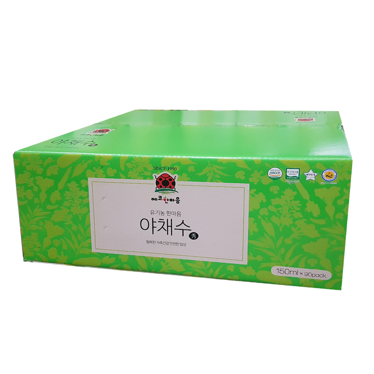 유기농 야채 100%로 만든 유기농 한마음야채수 120ml 90개입 : 에코한마음