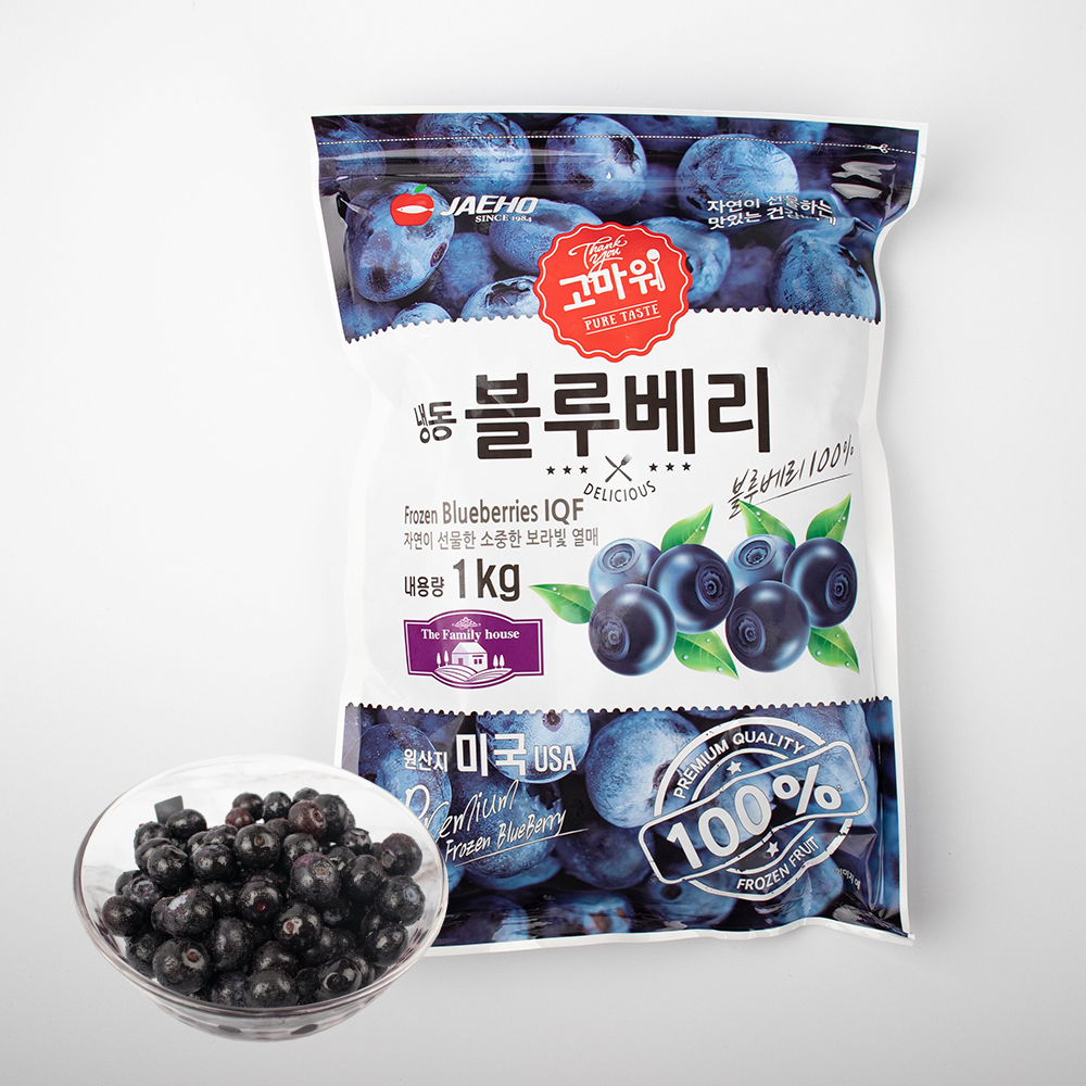 냉동 블루베리 스무디 카페 냉동과일 1kg 업소용 : 더푸름마켓
