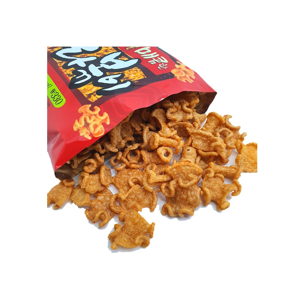 싱싱 라볶이 꼬불꼬불 매콤한 튀김과자 30g 바삭바삭한 간식 : 미야네점빵