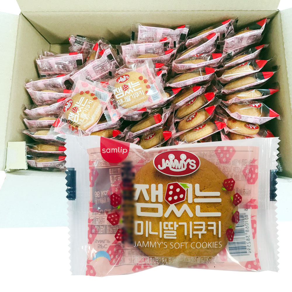 삼립 잼있는미니딸기쿠키 16g  1박스 (100개입) 2개 : 주식회사라이프마켓