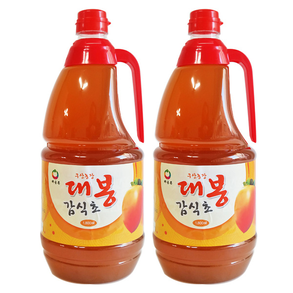 구산 하동 대봉감식초(1.8L) x 2병 발효식초 총3.6L : 바른팜스몰