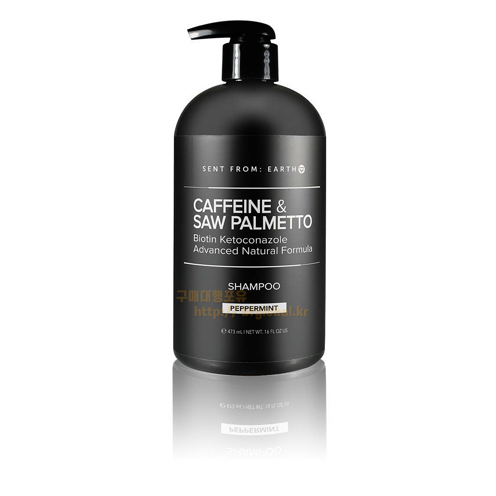 센트프롬어스 카페인 쏘우팔메토 바이오틴 탈모방지 모발 재성장 페퍼민트 샴푸 16oz(473ml) : 해담코리아