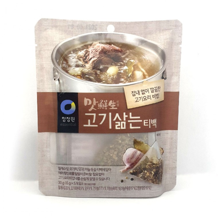 청정원 맛선생 고기 삶는 티백 다시팩 육수팩 국물내기 자취필수템 : 나홀로 집에