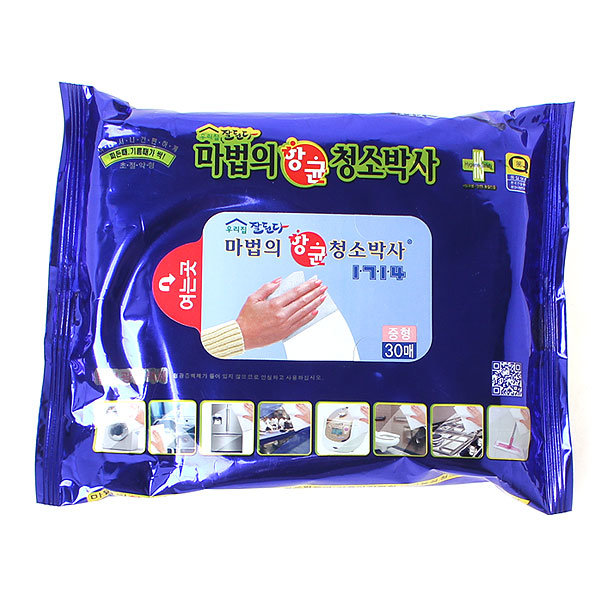 마법의 항균청소박사 중형30매 (청소용 물티슈 세정티 : 파크무역