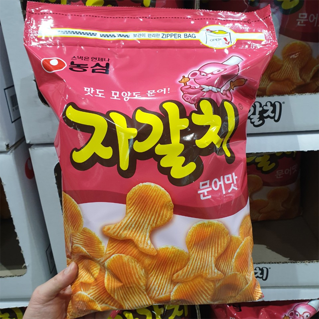 농심 자갈치 문어맛 과자 400g 대용량 지퍼백 : 로씨네 슈퍼마트