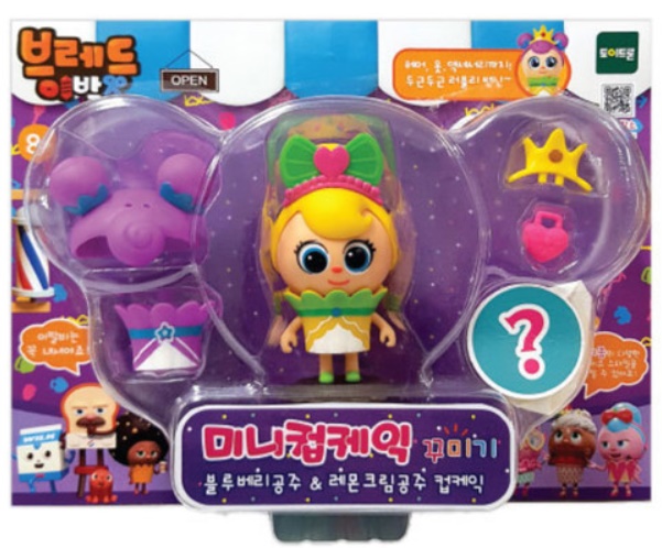 유아 어린이 말하고 노래하는 브레드이발소 블루베리 토끼 미니 컵케익 꾸미기 피규어 장난감 : 선정