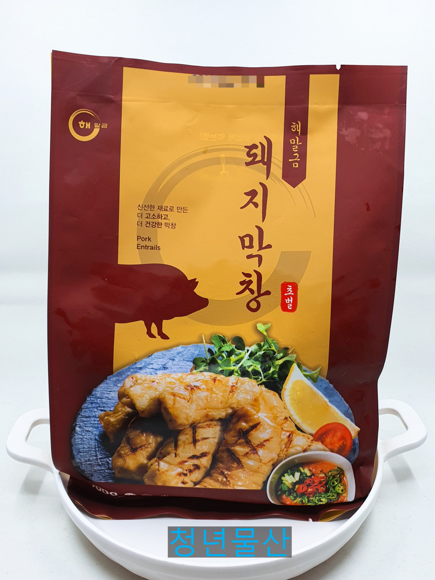 해말금 초벌 돼지막창 400g (소스포함) : 청년물산