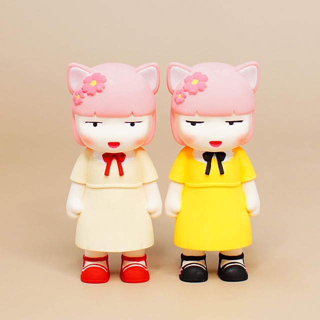 [노들공방 몰드]  벚꽃 또비냥몰드/ 벚꽃캐릭터/ 봄캐릭터/ 캐릭터몰드 /또비냥 / 소녀몰드/ 2D (MOE099) : 노들공방