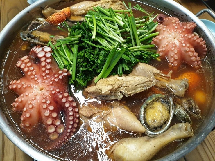 큰솥 해신탕 만들기 해신탕 재료 어버이날 음식 3인분 초복 중복 말복 : 몽땅식품