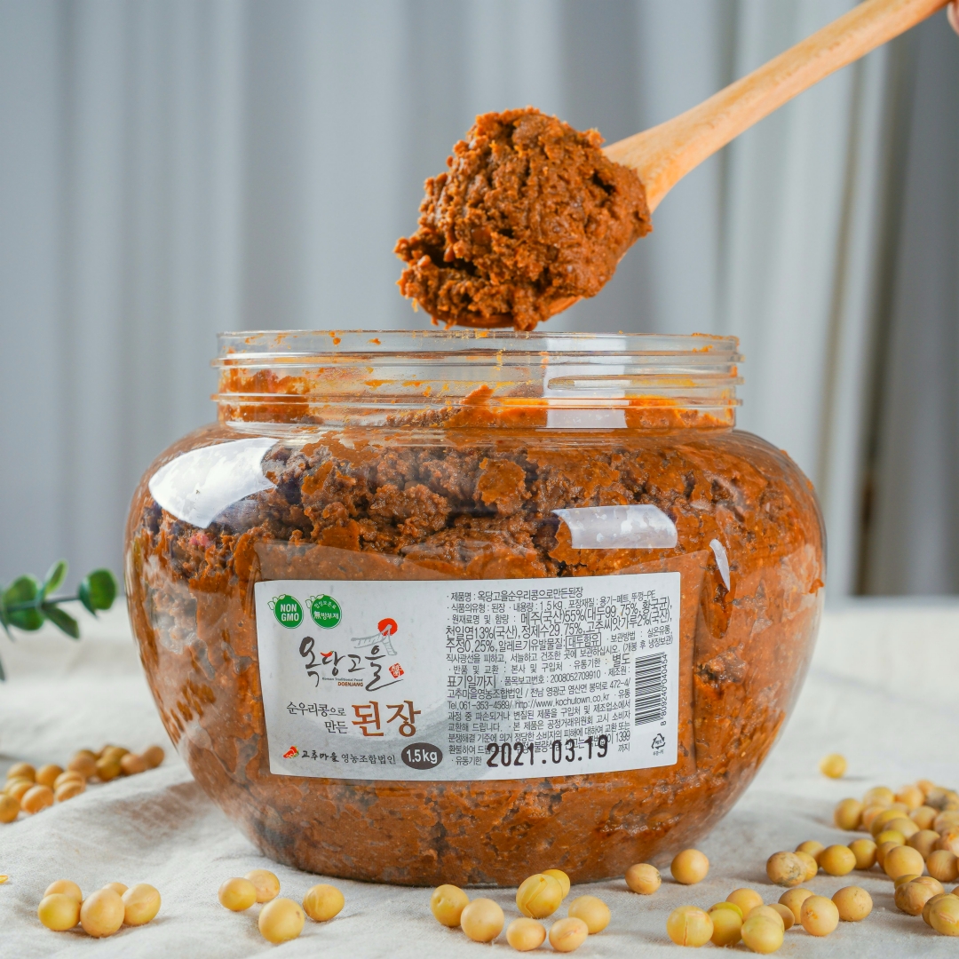 국산 100% 끝 맛이 깔끔한 옥당고을 순우리콩으로 만든 된장 1.5kg : 고추마을 영농조합법인