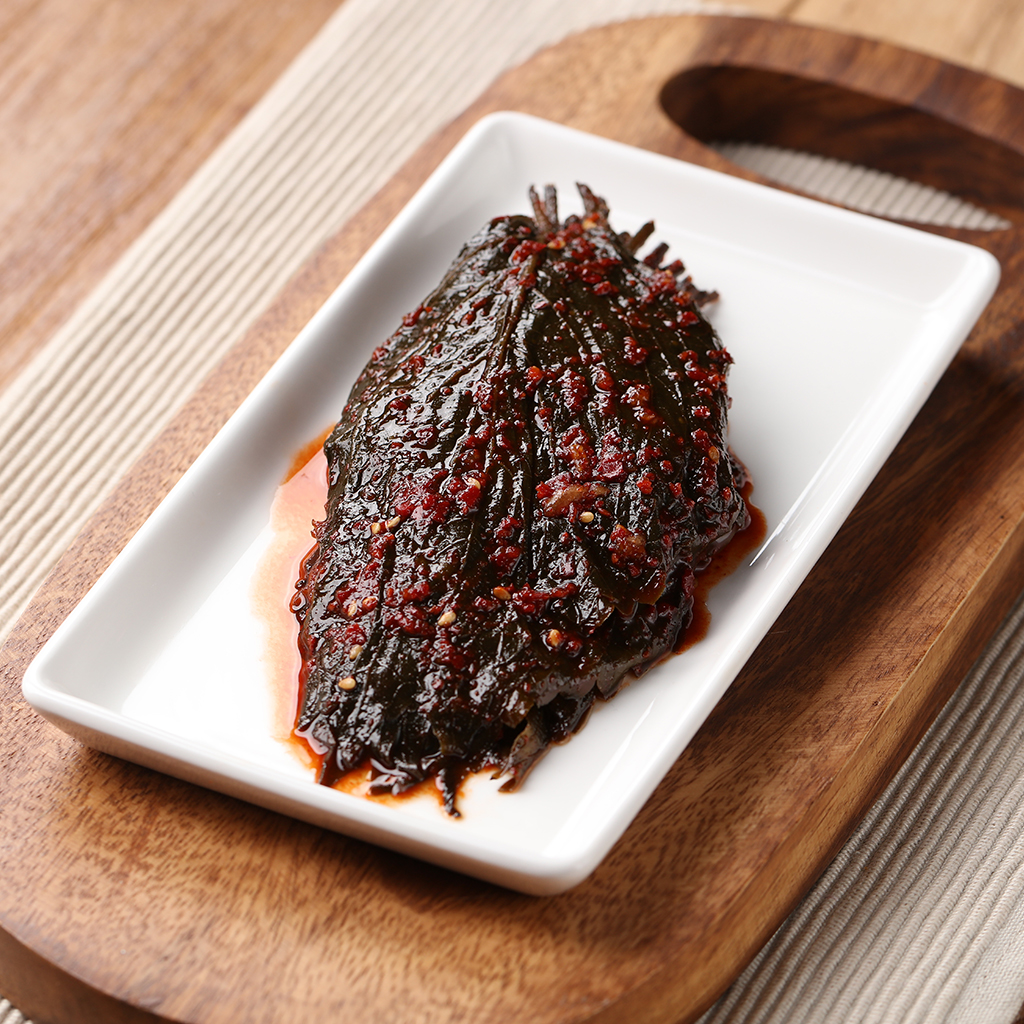 삭힌깻잎김치 100g : 진가네 반찬